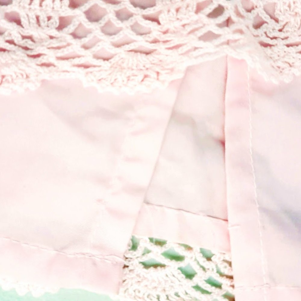 Elegant Vintage  Party Contemporary Pink Crochet  midi skirt - Picture 6 of 16